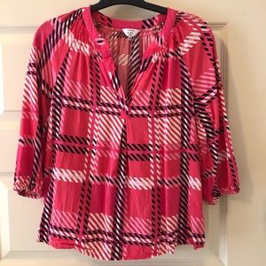 Crown & Ivy | Petite Pink Plaid Tunic